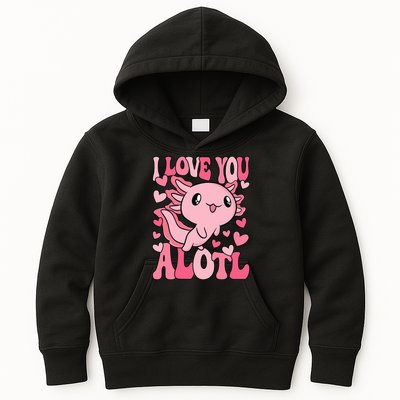 Cute Axolotl Valentines Day Valentine Kids Hoodie