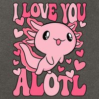 Cute Axolotl Valentines Day Valentine Cotton Canvas Backpack