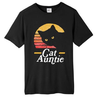 Cat Aunt Vintage Eighties Style Sun Cat Retro Distressed Tall Fusion ChromaSoft Performance T-Shirt