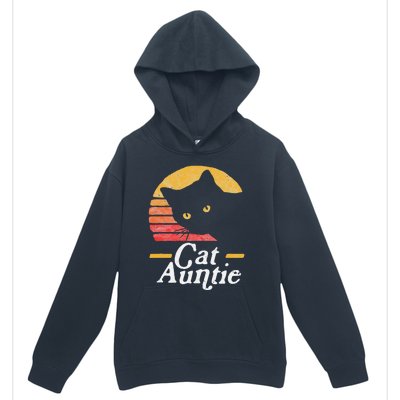 Cat Aunt Vintage Eighties Style Sun Cat Retro Distressed Urban Pullover Hoodie