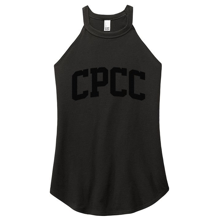 Cpcc Arch Vintage Retro College Athletic Sports Women's Perfect Tri Rocker Tank