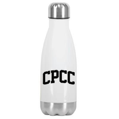 Cpcc Arch Vintage Retro College Athletic Sports Stainless Steel Insulated Water Bottle