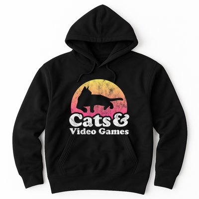 Cats And Video Games Cat And Video Game Gift Hoodie