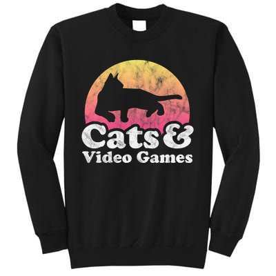 Cats And Video Games Cat And Video Game Gift Sweatshirt