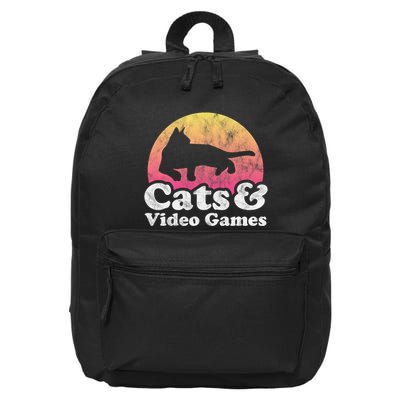 Cats And Video Games Cat And Video Game Gift 16 in Basic Backpack