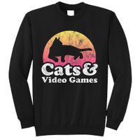 Cats And Video Games Cat And Video Game Gift Tall Sweatshirt