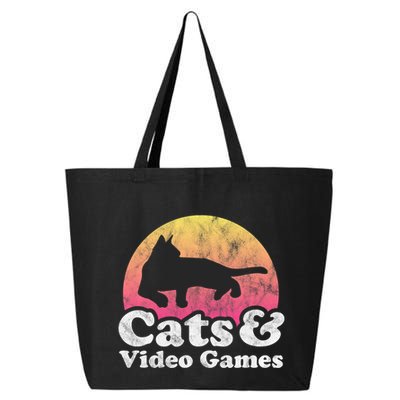 Cats And Video Games Cat And Video Game Gift 25L Jumbo Tote