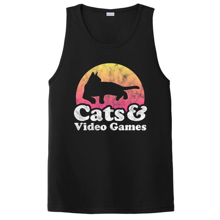 Cats And Video Games Cat And Video Game Gift PosiCharge Competitor Tank