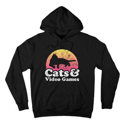 Cats And Video Games Cat And Video Game Gift Tall Hoodie