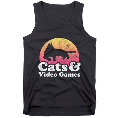 Cats And Video Games Cat And Video Game Gift Tank Top