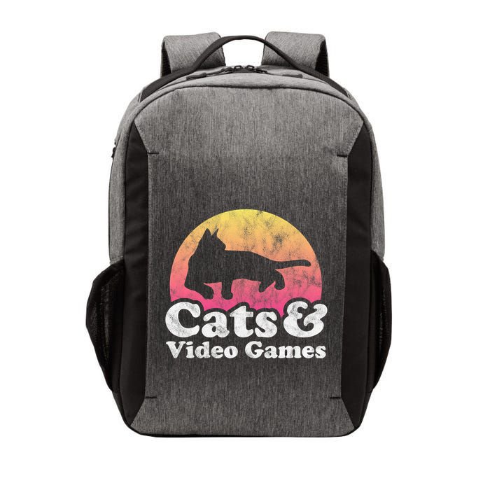 Cats And Video Games Cat And Video Game Gift Vector Backpack