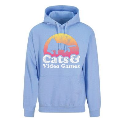 Cats And Video Games Cat And Video Game Gift Unisex Surf Hoodie