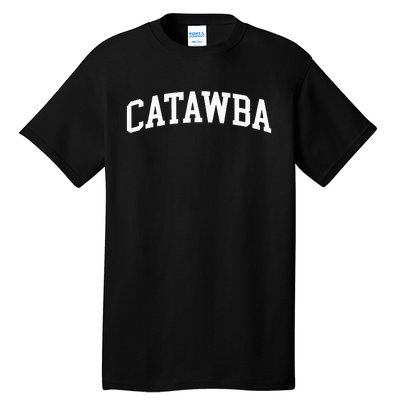 Catawba Arch Vintage Retro College Athletic Sports Tall T-Shirt