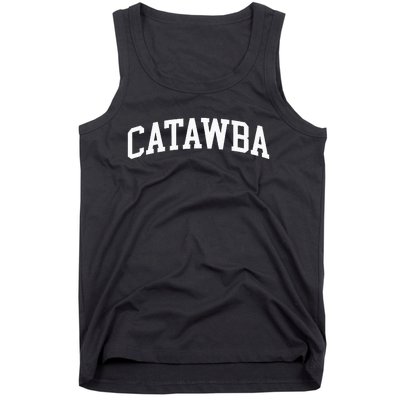 Catawba Arch Vintage Retro College Athletic Sports Tank Top