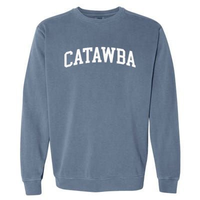 Catawba Arch Vintage Retro College Athletic Sports Garment-Dyed Sweatshirt