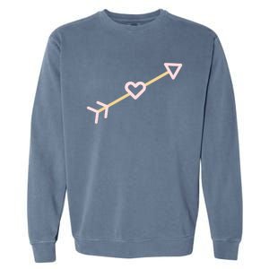 Cupid's Arrow Valentine's Day Be Mine Heart Arrow Gift Garment-Dyed Sweatshirt