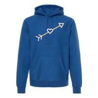 Cupid's Arrow Valentine's Day Be Mine Heart Arrow Gift Premium Hoodie