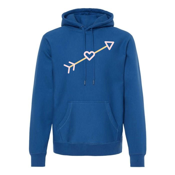 Cupid's Arrow Valentine's Day Be Mine Heart Arrow Gift Premium Hoodie