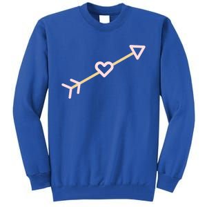 Cupid's Arrow Valentine's Day Be Mine Heart Arrow Gift Tall Sweatshirt