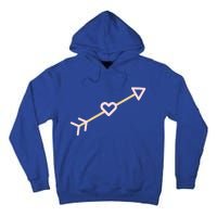 Cupid's Arrow Valentine's Day Be Mine Heart Arrow Gift Tall Hoodie