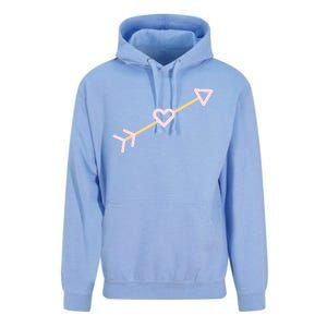 Cupid's Arrow Valentine's Day Be Mine Heart Arrow Gift Unisex Surf Hoodie