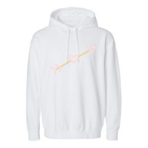 Cupid's Arrow Valentine's Day Be Mine Heart Arrow Gift Garment-Dyed Fleece Hoodie