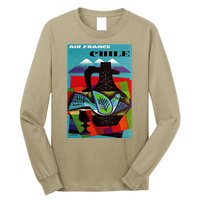 Chile Art Vintage Travel Poster Chilean Air France Long Sleeve Shirt