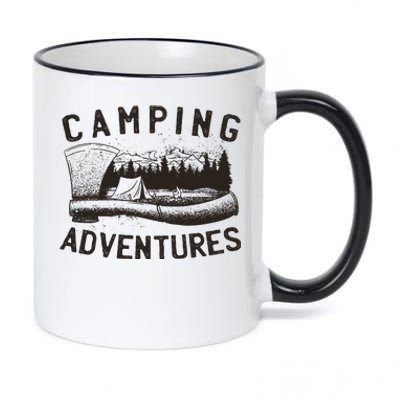 Camping Adventures Vintage 11oz Black Color Changing Mug