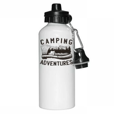 Camping Adventures Vintage Aluminum Water Bottle 