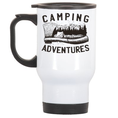 Camping Adventures Vintage Stainless Steel Travel Mug