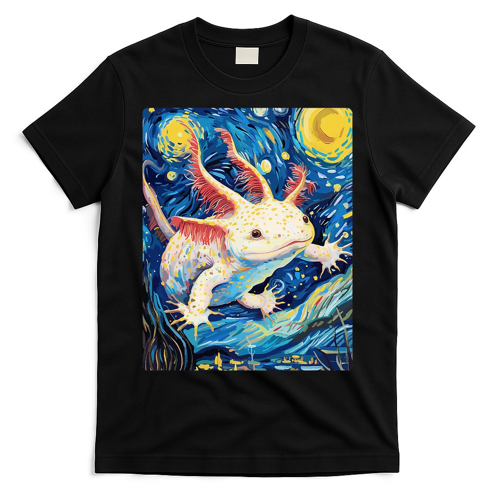 Classic Axolotl Vintage Starry Night Axolotl T-Shirt