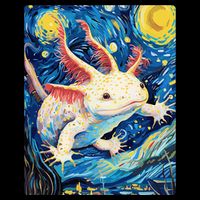 Classic Axolotl Vintage Starry Night Axolotl T-Shirt