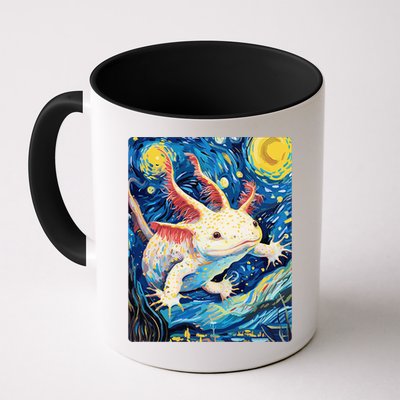 Classic Axolotl Vintage Starry Night Axolotl Mug