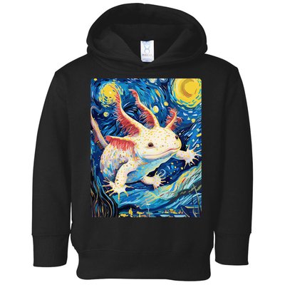 Classic Axolotl Vintage Starry Night Axolotl Toddler Hoodie