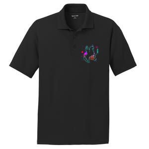 Cow Aesthetic Vaporwave 80s Style Horse Riding Lover Gift PosiCharge RacerMesh Polo