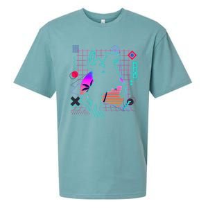 Cow Aesthetic Vaporwave 80s Style Horse Riding Lover Gift Sueded Cloud Jersey T-Shirt