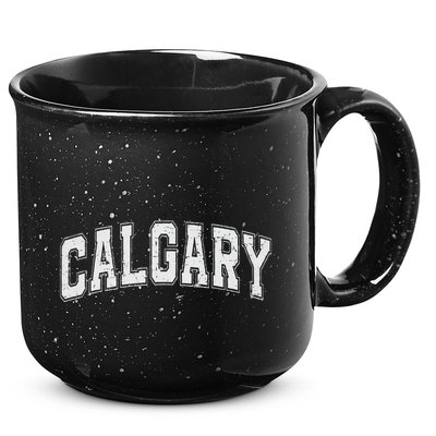 Calgary Ab Vintage Sports White Retro Varsity Text 15oz Campfire Ceramic Mug