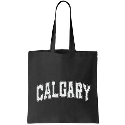 Calgary Ab Vintage Sports White Retro Varsity Text Bag