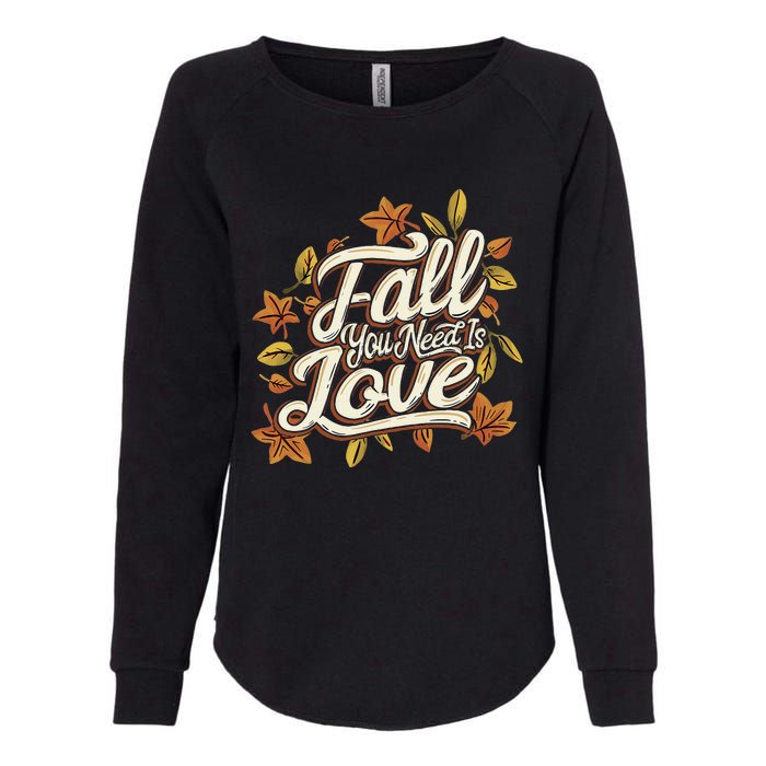 Cozy Autumn Vibes Lovethemed Thanksgiving Womens California Wash Sweatshirt