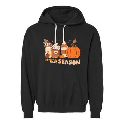 Cozy Autumn Vibes Pumpkin Spice Season Thanksgiving Day Garment-Dyed Fleece Hoodie