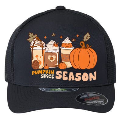 Cozy Autumn Vibes Pumpkin Spice Season Thanksgiving Day Flexfit Unipanel Trucker Cap