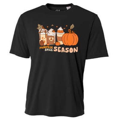 Cozy Autumn Vibes Pumpkin Spice Season Thanksgiving Day Cooling Performance Crew T-Shirt