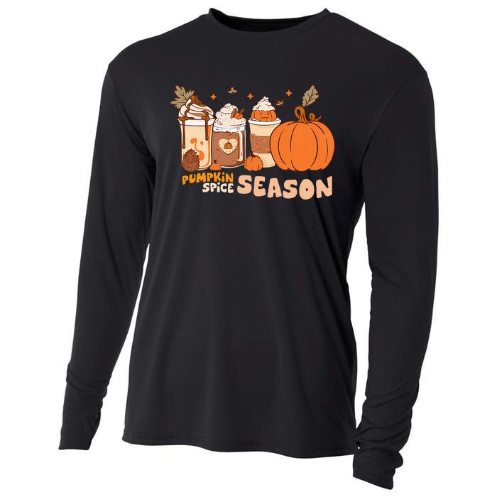 Cozy Autumn Vibes Pumpkin Spice Season Thanksgiving Day Cooling Performance Long Sleeve Crew