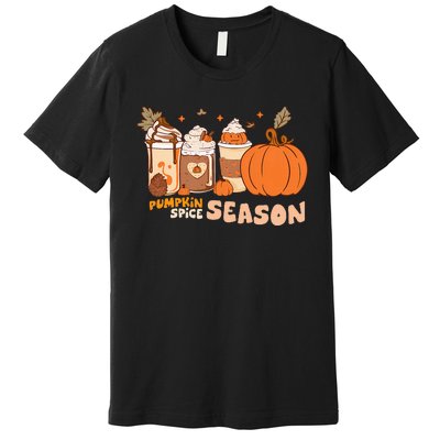 Cozy Autumn Vibes Pumpkin Spice Season Thanksgiving Day Premium T-Shirt