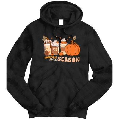 Cozy Autumn Vibes Pumpkin Spice Season Thanksgiving Day Tie Dye Hoodie