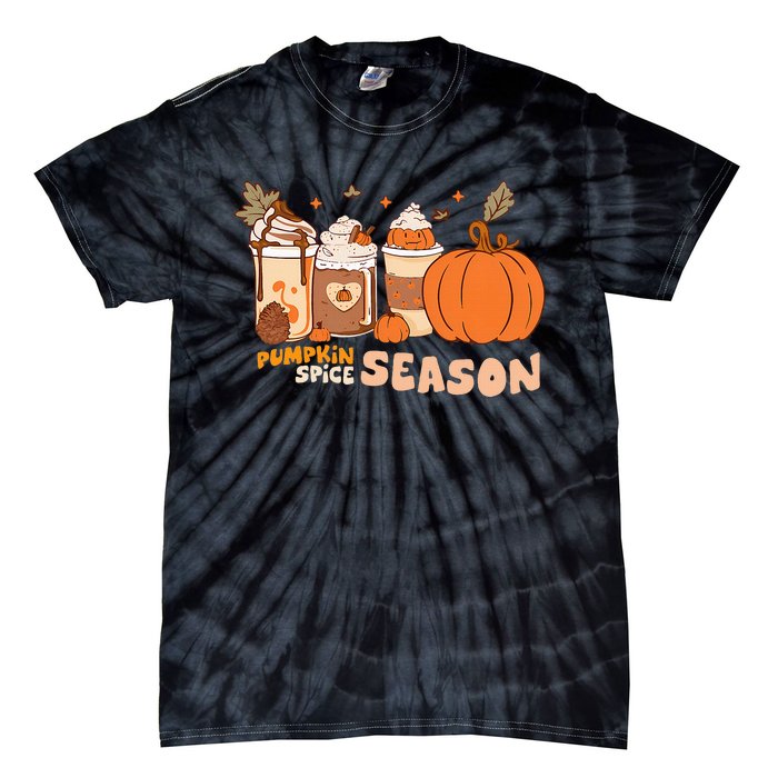 Cozy Autumn Vibes Pumpkin Spice Season Thanksgiving Day Tie-Dye T-Shirt