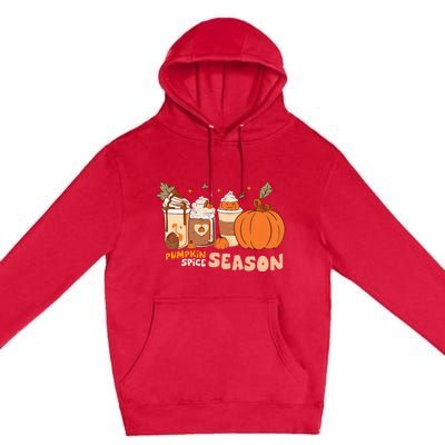 Cozy Autumn Vibes Pumpkin Spice Season Thanksgiving Day Premium Pullover Hoodie