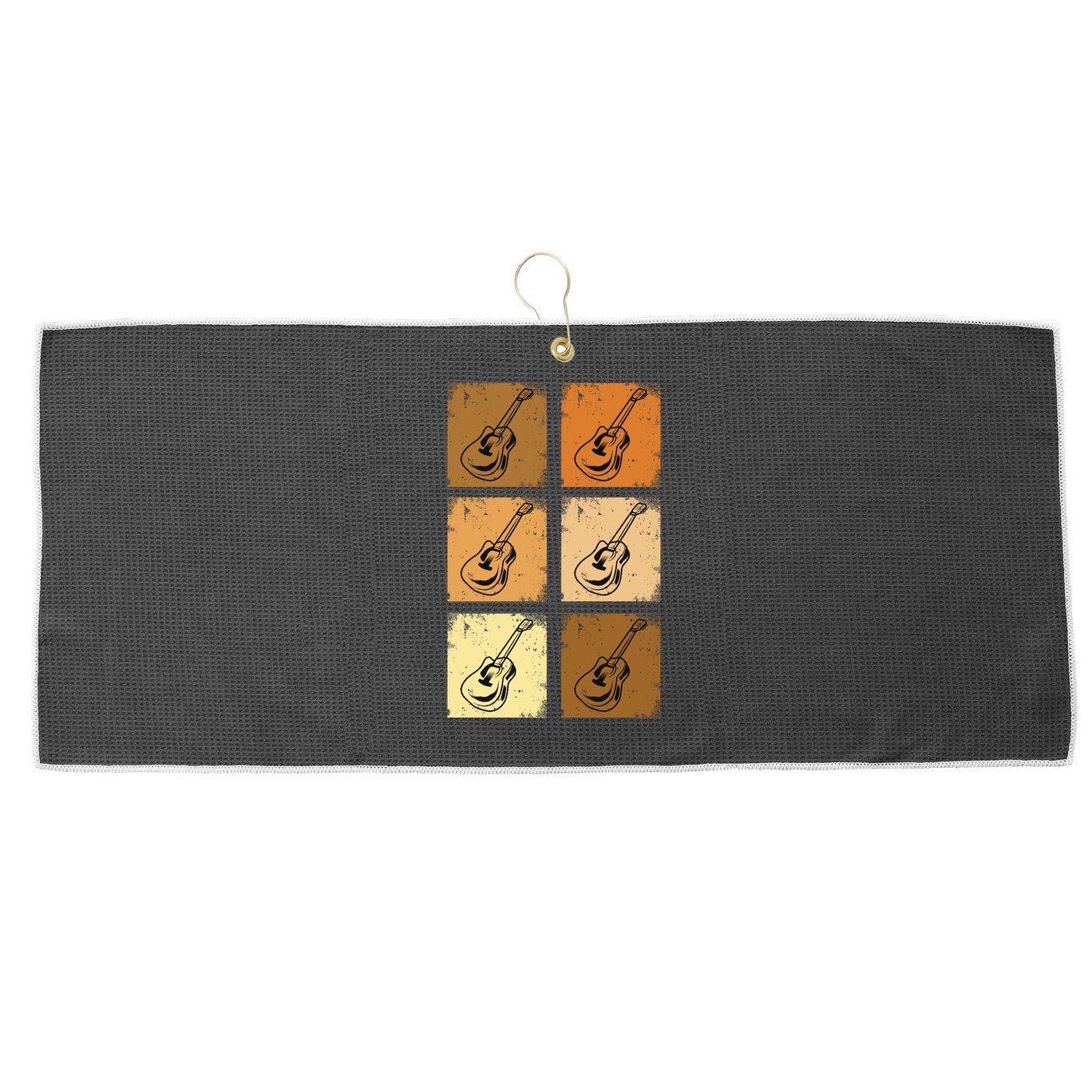 Classic And Vintage Guitars Large Microfiber Waffle Golf Towel