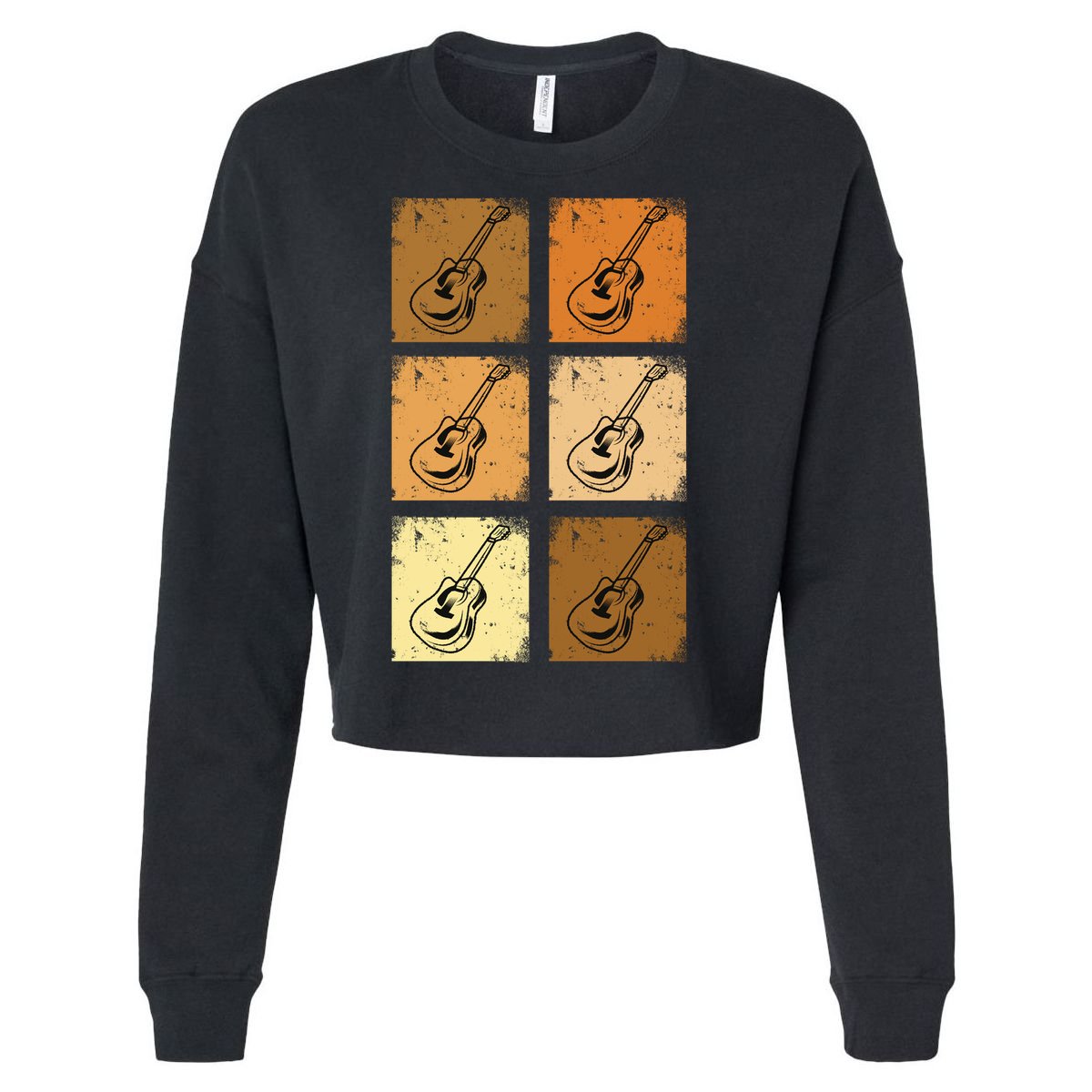 Classic And Vintage Guitars Cropped Pullover Crew