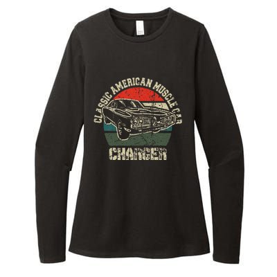 Classic American Vintage Muscle Car Charger 1960s 1970s Fan Womens CVC Long Sleeve Shirt